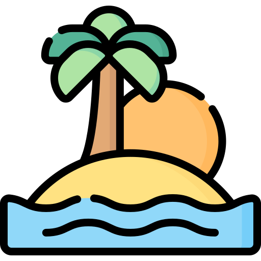 isla Special Lineal color icono