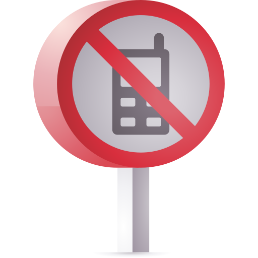 No phone 3D Toy Gradient icon