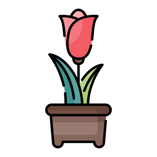 vaso de flores Generic Outline Color Ícone