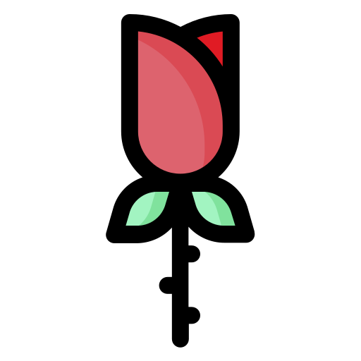 장미 Generic Outline Color icon