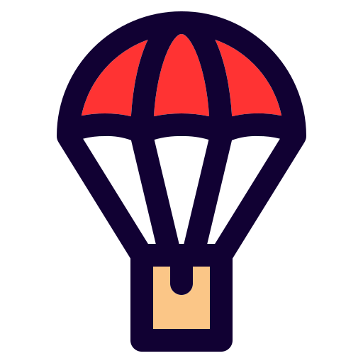 paracaídas Generic Outline Color icono