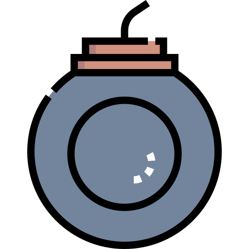 폭탄 Detailed Straight Lineal color icon