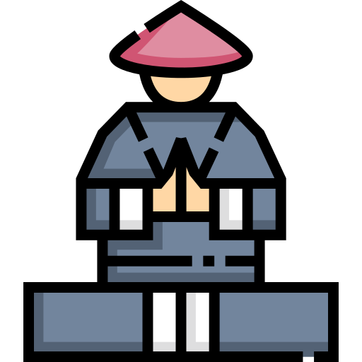 ninja Detailed Straight Lineal color ikona