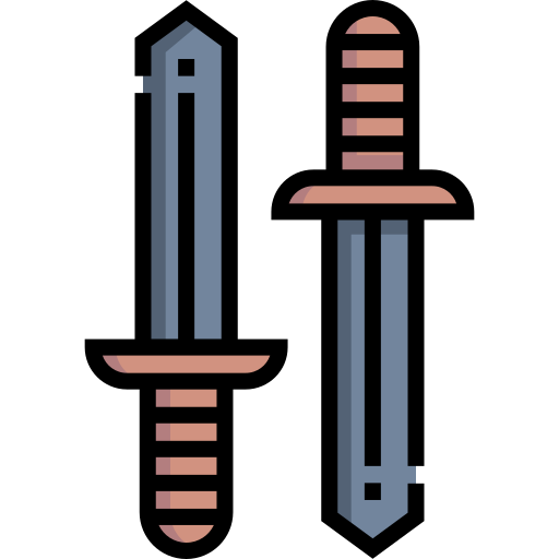 칼 Detailed Straight Lineal color icon
