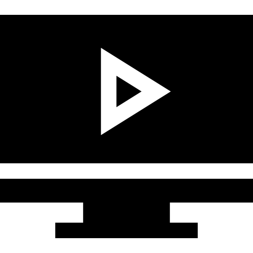 Video player Basic Straight Filled icon