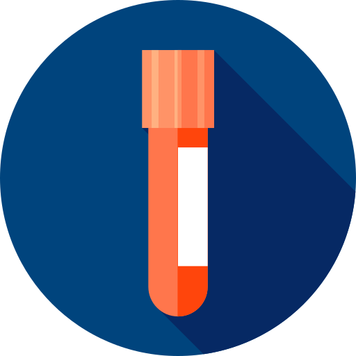 bloed test Flat Circular Flat icoon