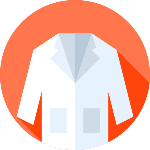 Lab coat Flat Circular Flat icon