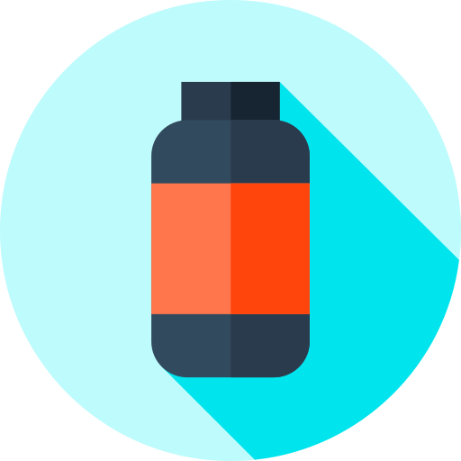 Pill jar Flat Circular Flat icon