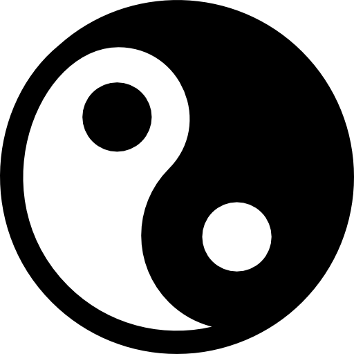 Yin yang Basic Rounded Filled icon