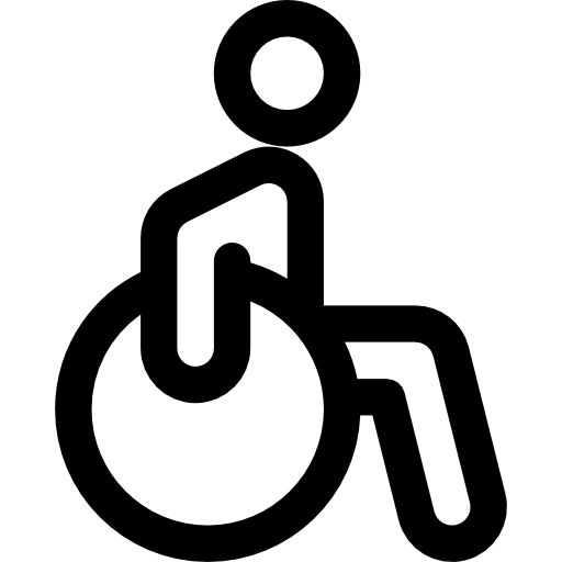 inwalidztwo Basic Rounded Lineal ikona