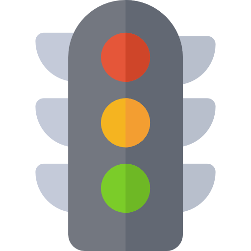 semáforo Basic Rounded Flat icono