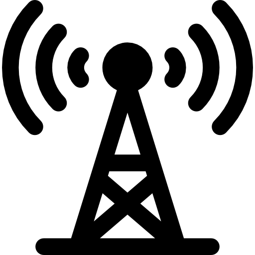 antenna Basic Rounded Filled icona