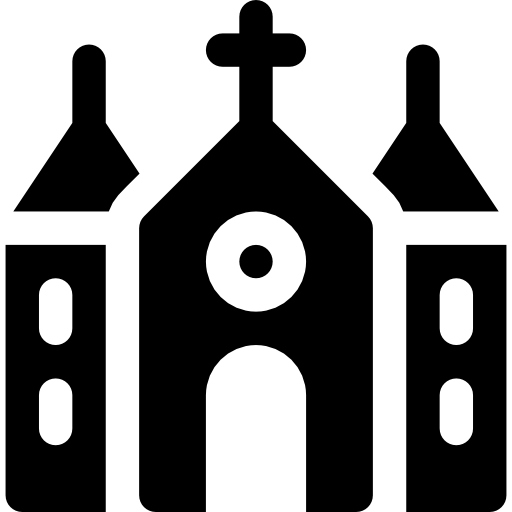 kościół Basic Rounded Filled ikona