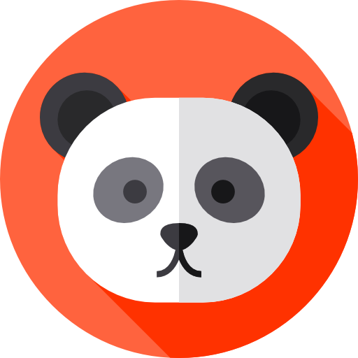 panda Flat Circular Flat ikona