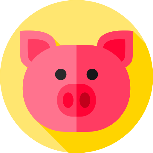 свинья Flat Circular Flat иконка