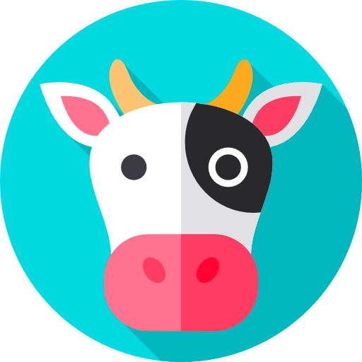 vaca Flat Circular Flat icono