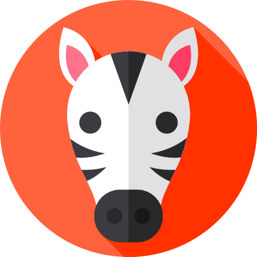 zebra Flat Circular Flat icoon