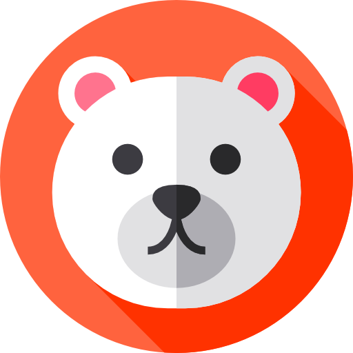 Полярный медведь Flat Circular Flat иконка