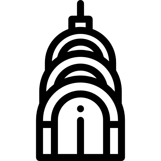 edificio chrysler Detailed Rounded Lineal icono