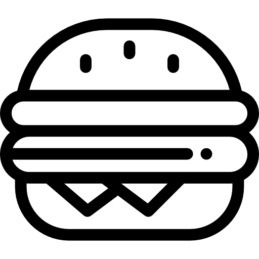 hamburguesa Detailed Rounded Lineal icono