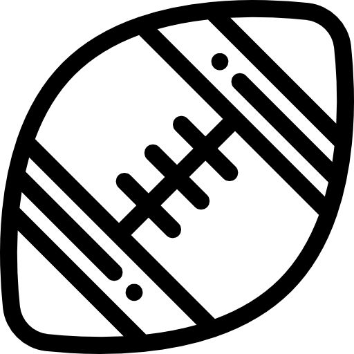 rugby ball Detailed Rounded Lineal icon