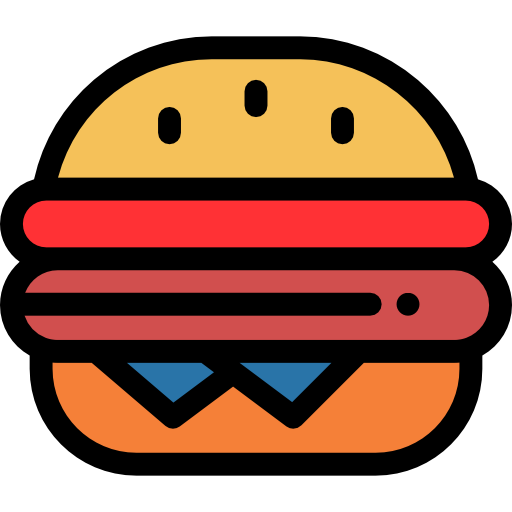 hamburger Detailed Rounded Lineal color ikona
