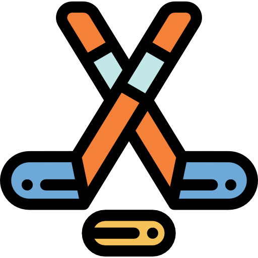 hockey Detailed Rounded Lineal color icono
