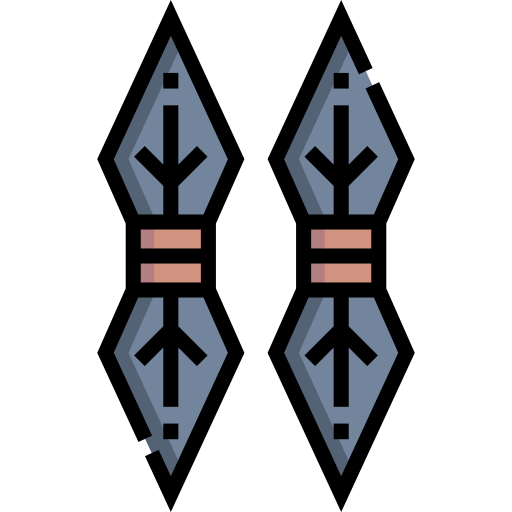 kunai Detailed Straight Lineal color icon