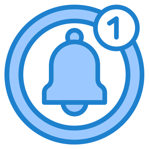 campana de notificación srip Blue icono