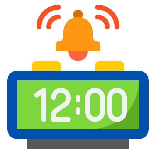 Alarm clock srip Flat icon