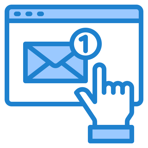 e-mail srip Blue icoon