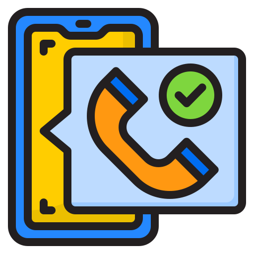 Phone call srip Lineal Color icon