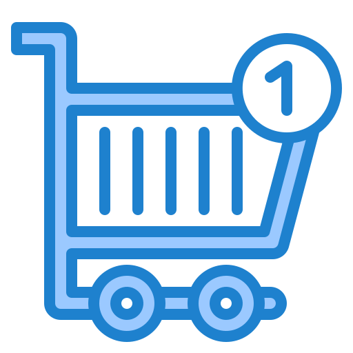 쇼핑 카트 srip Blue icon