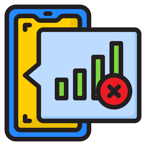 No signal srip Lineal Color icon