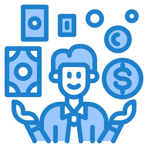 biznesmen srip Blue ikona