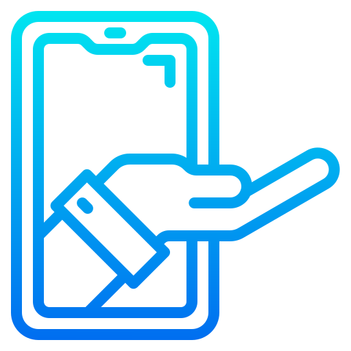 Smartphone srip Gradient icon