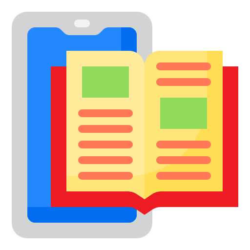 e-boek srip Flat icoon