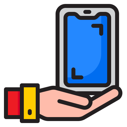 teléfono inteligente srip Lineal Color icono