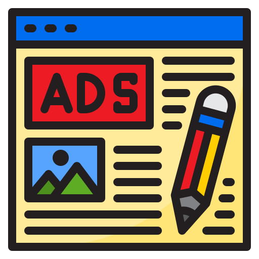 Advertising srip Lineal Color icon