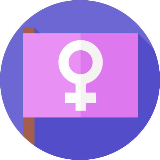 feminismo Flat Circular Flat icono