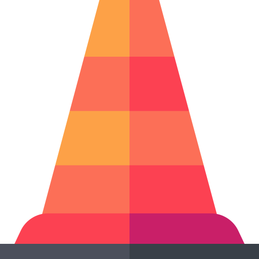 Cone Basic Straight Flat icon