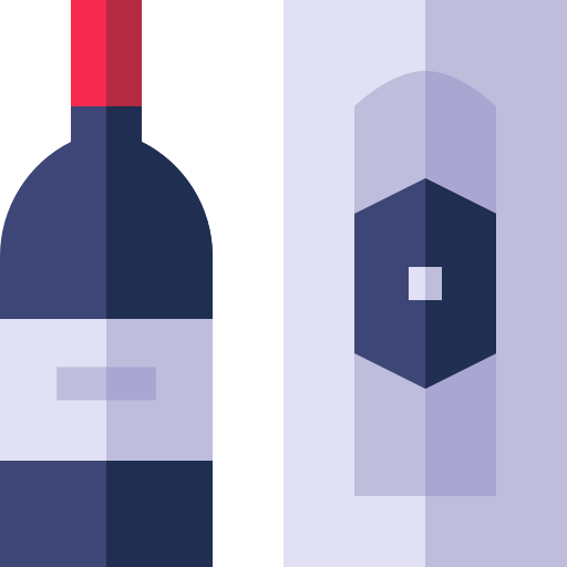 wijn Basic Straight Flat icoon