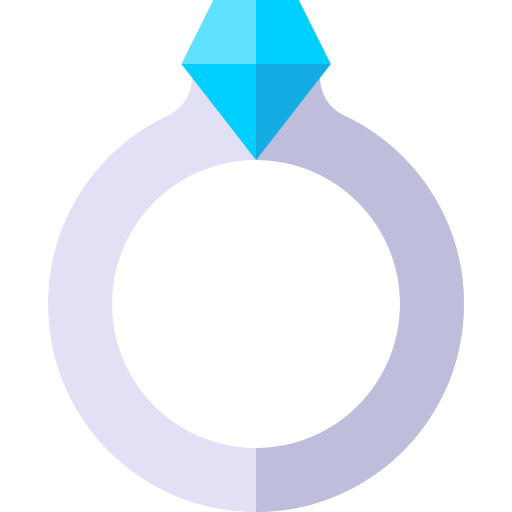 diamanten ring Basic Straight Flat icoon