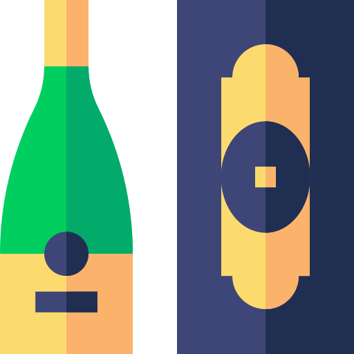 шампанское Basic Straight Flat иконка