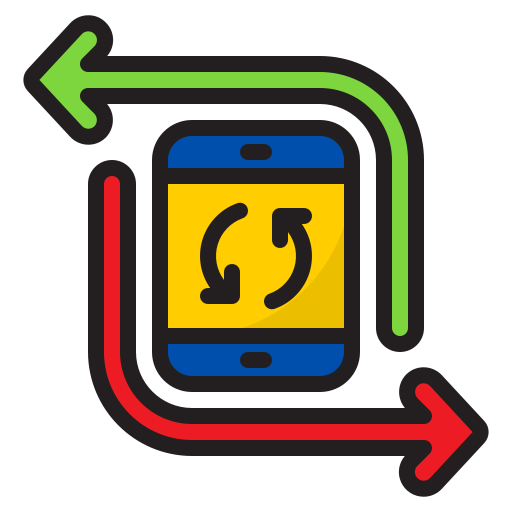 transfer danych srip Lineal Color ikona