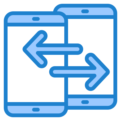 Data transfer srip Blue icon