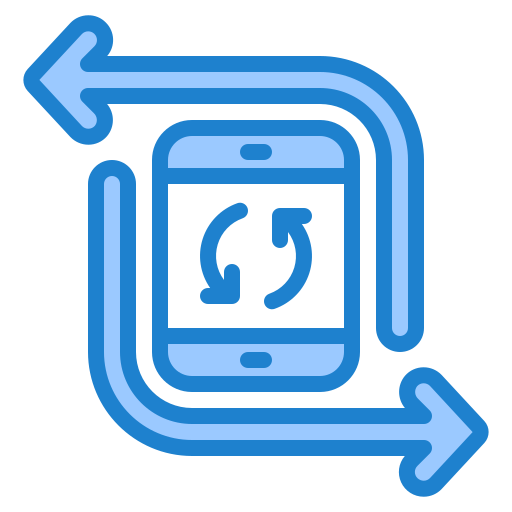 Data transfer srip Blue icon