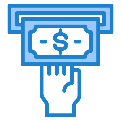 お金 srip Blue icon