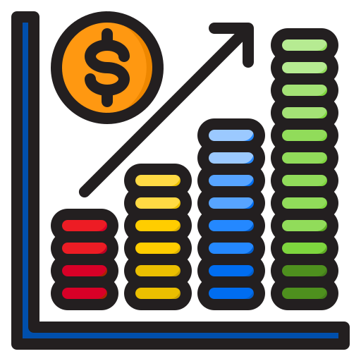 valuta del denaro srip Lineal Color icona