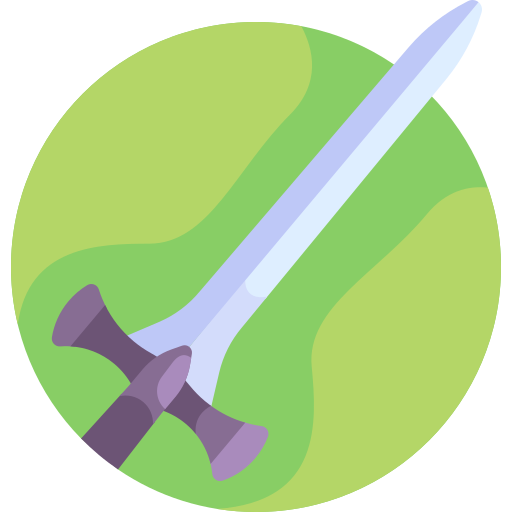Sword Detailed Flat Circular Flat icon